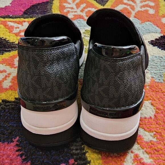 Michael kors platform logo sparkly glitter sneakers new size 8.5 - Picture 5 of 9